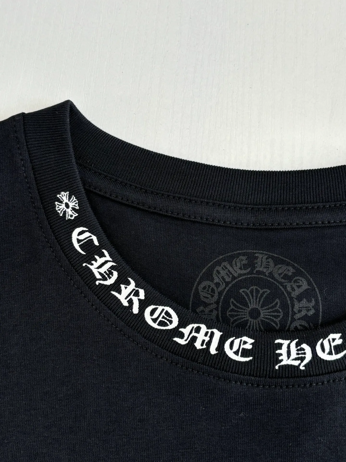 🅿️340 Chrome Heart*/Chrome Heart Sanskrit collar letter printed long-sleeved T-shirt Size: S/M/L